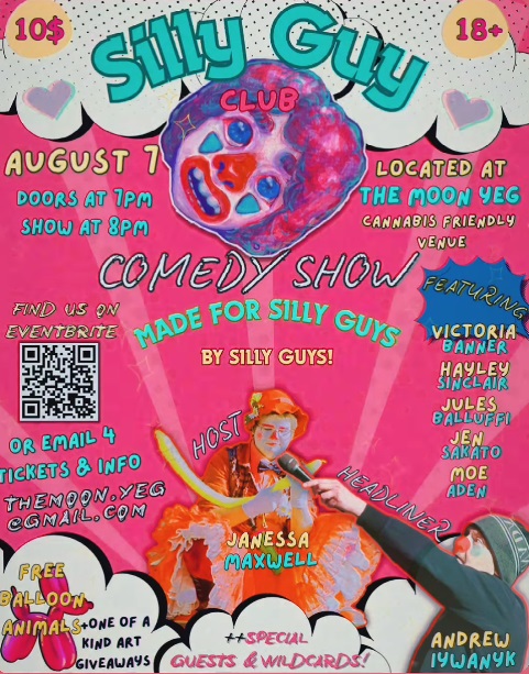 Victoria banner on silly guy club at the moon in Edmonton