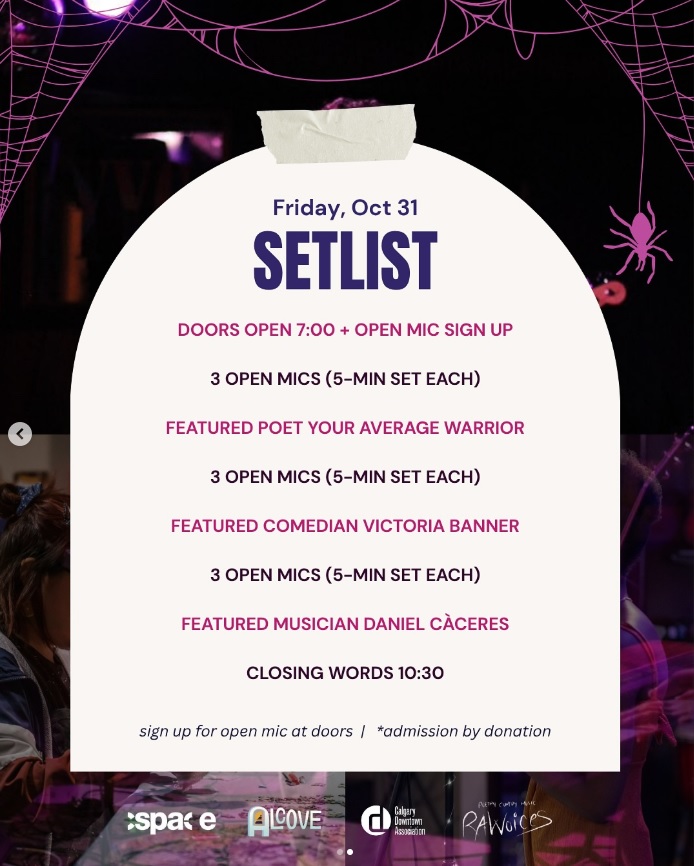 Victoria banner in a Halloween show